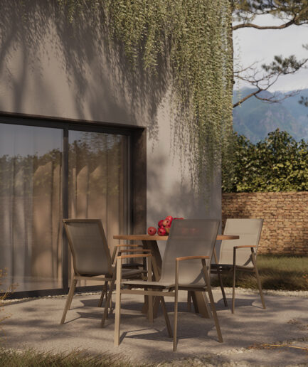 Panama Masa Taupe & Neva Sandalye Takımı